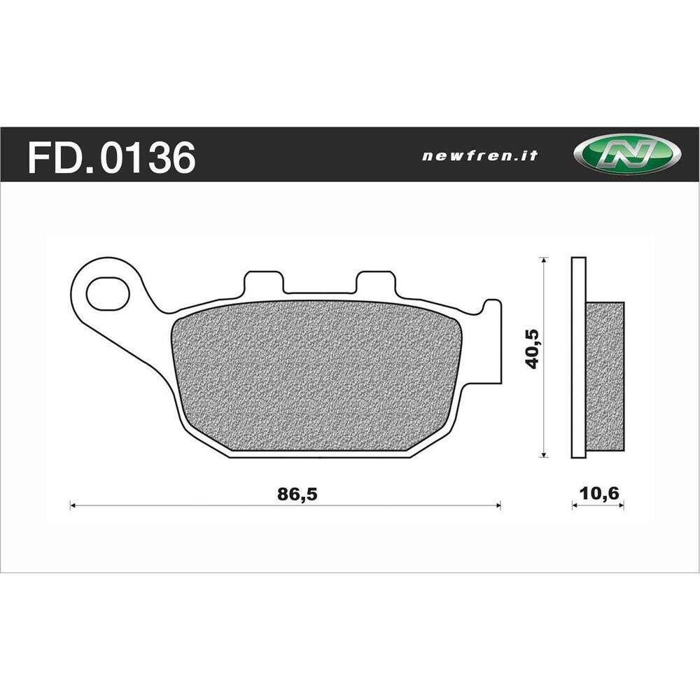Newfren CFMOTO/Honda/Triumph FD0136 Touring Sintered Rear Brake Pads at ...