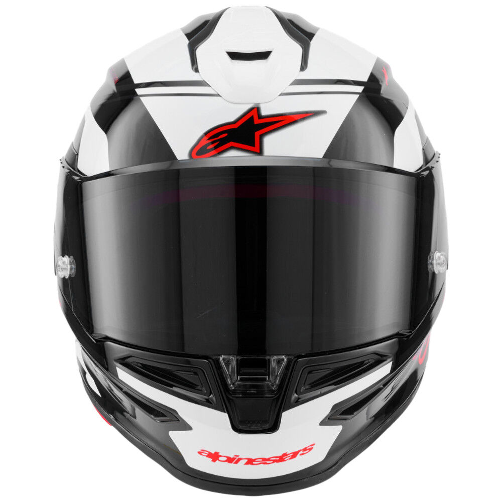 Supertech R7 Grey Alpinestars Supertech R7 Acore Black/White/Red Gloss Helmet at ROADstore