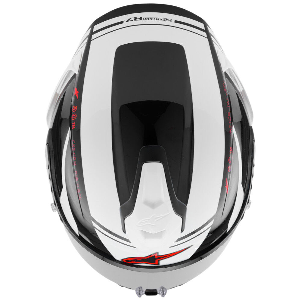 Alpinestars Supertech R7 Acore Black/White/Red Gloss Helmet at ROADstore