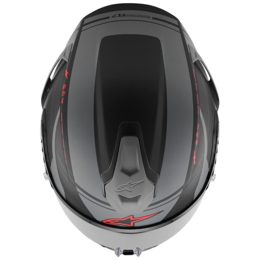 Supertech R7 Grey Alpinestars Supertech R7 Acore Black/Grey/Red Matte Helmet at ROADstore