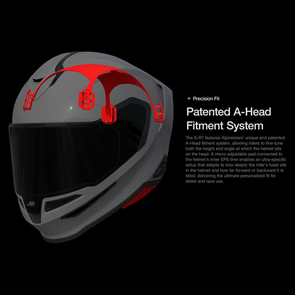 Supertech R7 Grey Alpinestars Supertech R7 Acore Black/Grey/Red Matte Helmet at ROADstore