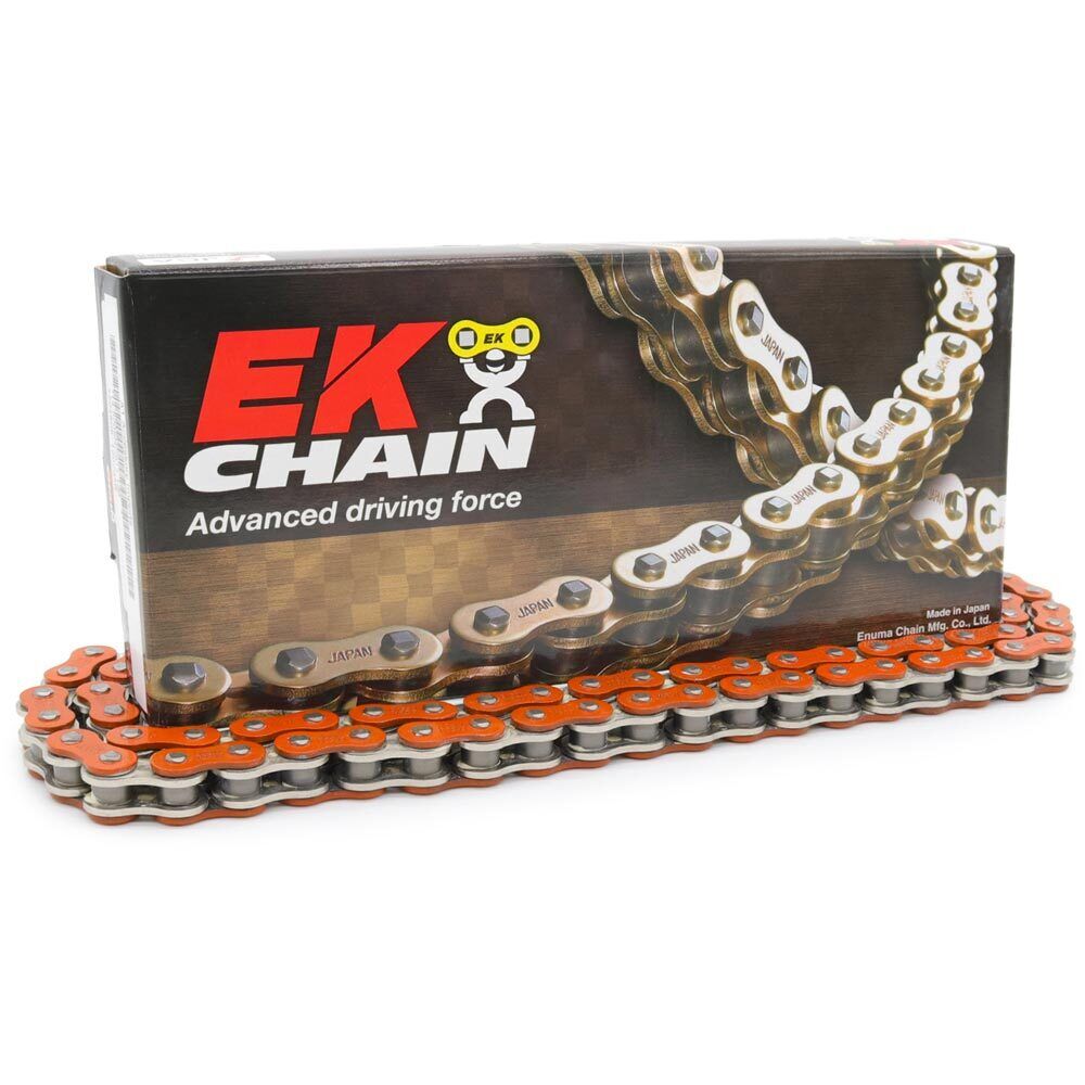 EK Chains 520 Heavy Duty Orange Motorcycle Race Chain - 120 Link